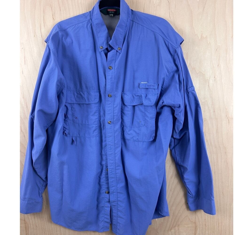 Redington XL Blue Long Sleeve Fishing Shirt UPF 30+ Vented Outdoor